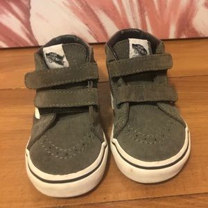 Vans grey toddler velcro straps